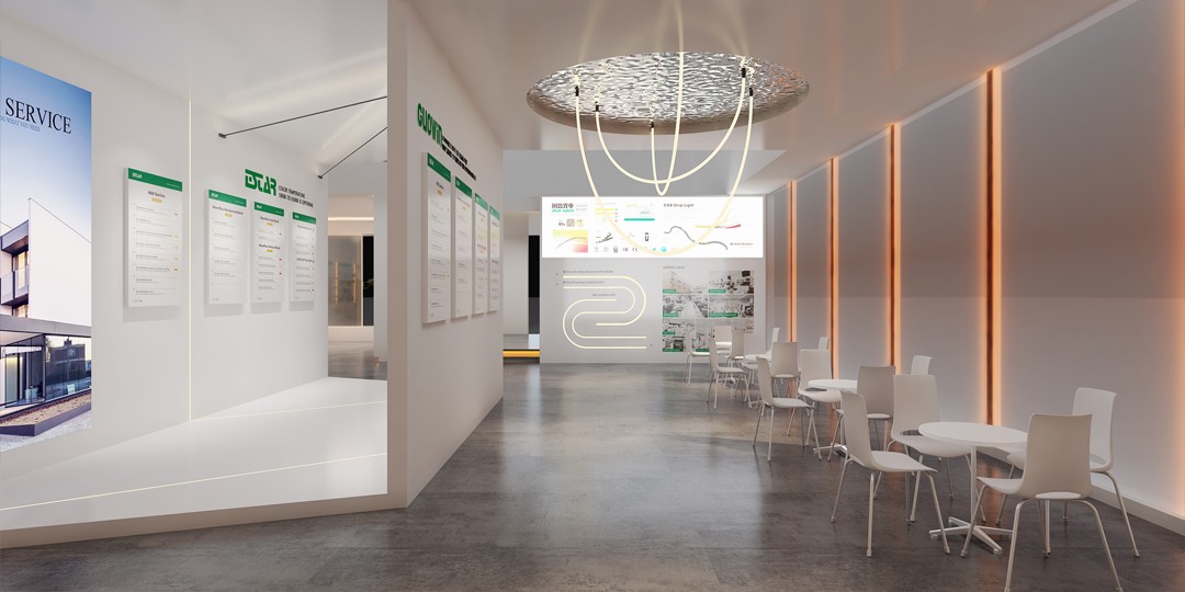 广州照明展展台搭建案例国盈光电内部2