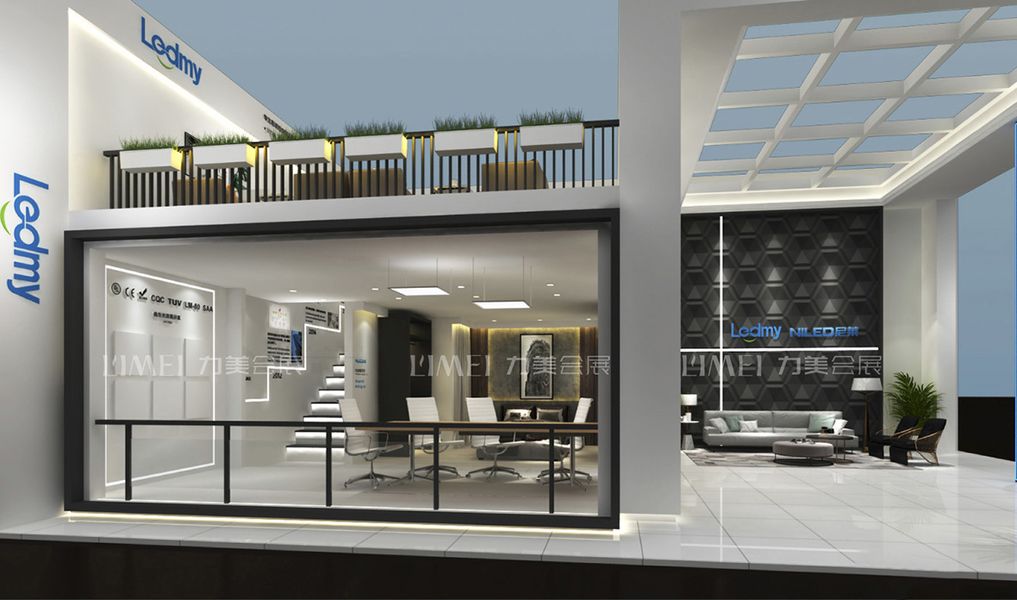 广州(光亚)照明展设计搭建案例-乐的美侧面局部效果图 广州(光亚)照明展设计搭建案例-乐的美侧面局部效果图