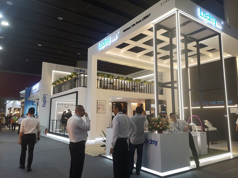 广州(光亚)照明展设计搭建案例-乐的美接待区照片 广州(光亚)照明展设计搭建案例-乐的美接待区照片