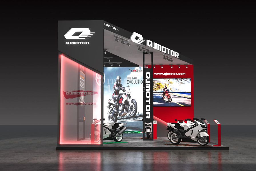 广交会54平方案例-钱江摩托正面 广交会54平方案例-钱江摩托正面